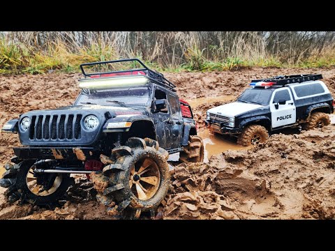 Видео: ЛОМУЧИЕ копы и JEEP на ТРАКТОРАХ! ...Так BLAZER K5 еще не позорился! ... RC OFFroad 4x4