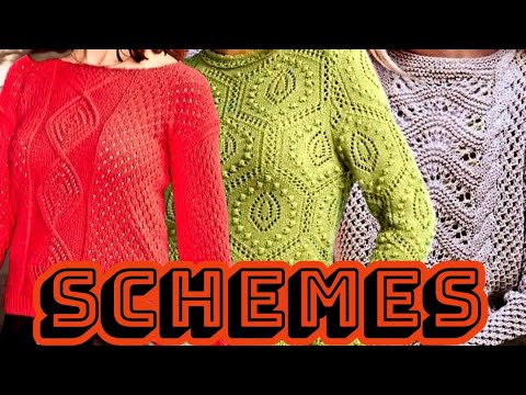 Видео: 7 Улетных свитеров пуловеров джемперов со схемами вязания. 7 Awesome Sweaters with Knitting Patterns