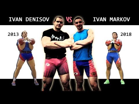 Видео: Иван Денисов 🆚 Иван Марков | Гиревой спорт: версус батл в толчке двух гирь по 32 кг за 10 минут