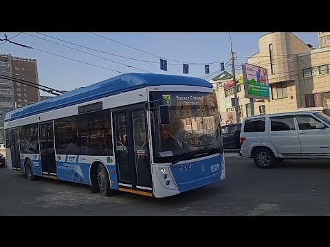 Видео: Троллейбус УТТЗ-6241.01 под маршрутом 36 Вокзал Новосибирск-Главный - Лазурная.