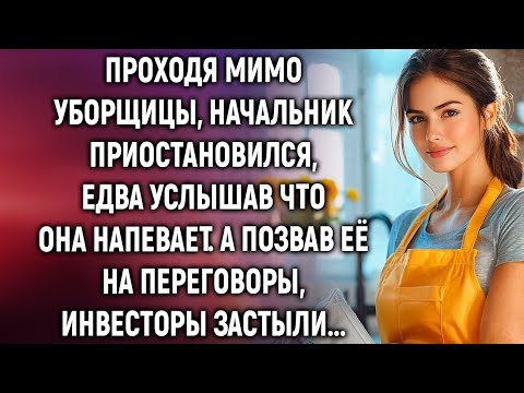 Видео: Проходя мимо уборщицы, начальник замер, едва услышав что она напевает…