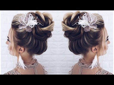 Видео: Высокий пучок СВАДЕБНАЯ ПРИЧЕСКА Подробный урок. Wedding hairstyle