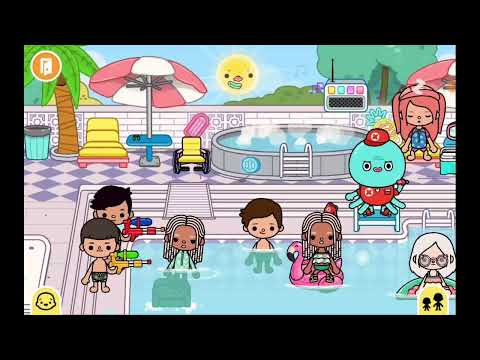 Видео: Toca boca. Ева и её семья. || 6 сезон 6 серия ||~♡ Тока бока Robo Cafe и бассейн ♡~