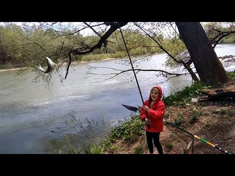 Видео: Рибалимо на річці Стрий. Яринка на рибалці. Fishergirl. Бережіть природу!