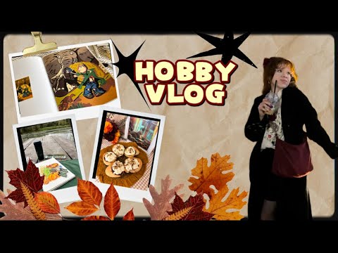 Видео: 🎞️🍂Осенний хобби влог|начала новую раскраску/пеку синнабоны/рисуем на природе 🦔🍁