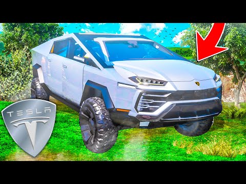 Видео: БИТВА КРАФТ АВТО В ГТА 5 ОНЛАЙН - TESLA CYBERTRUCK + LAMBORGINI URUS = ?? ⚡ГАРВИН