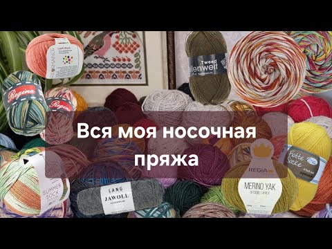Видео: Вся моя носочная пряжа | Lana Grossa | Regia | Fortissima | Regina | Lang и много другого