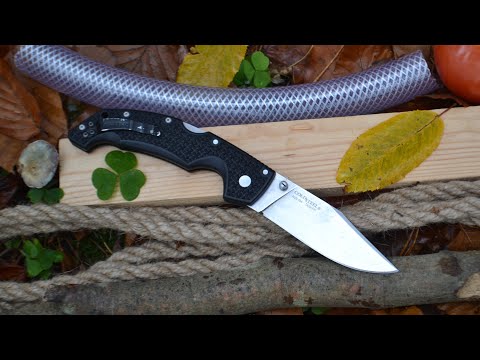 Видео: тест ножа Cold Steel Voyager L Clip Point / test