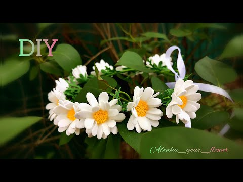 Видео: МК Венок из ромашек для куклы/ DIY MK Wreath of daisies for dolls