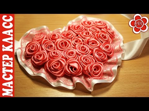 Видео: Сердце Канзаши / Бант на выписку / Поясок 9-й месяц / Мастер класс Куликовой