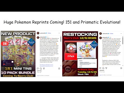 Видео: Скоро выйдут огромные переиздания Pokemon, 151 и Prismatic Evolutions