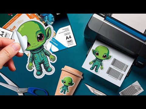 Видео: Самоклеющаяся бумага и плёнка для принтеров | Как распечатать этикетки самостоятельно