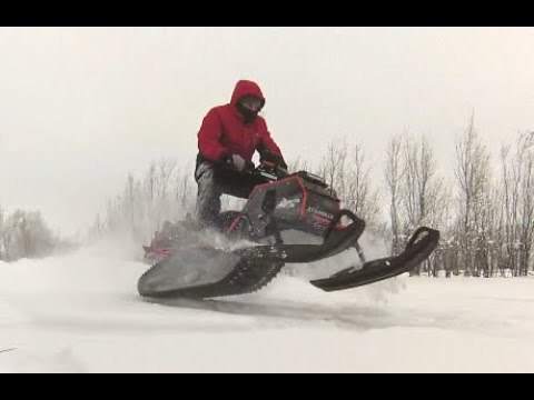 Видео: Мини снегоход с двигателем GS212E, первый выезд.