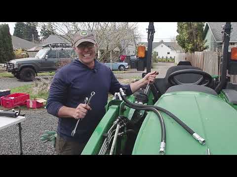 Видео: Комплект гидравлического управления с дистанционным управлением для погрузчика JD 300E (3025E, 30...