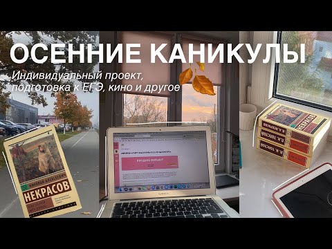 Видео: ОСЕННИЕ КАНИКУЛЫ 🍂: индивидуальный проект, подготовка к ЕГЭ по литературе, кино