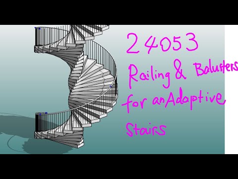 Видео: 24053 - Использование адаптивного семейства для создания перил и балясин для адаптивной лестницы