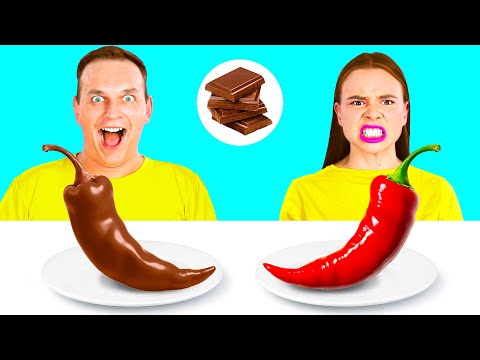 Видео: Челлендж. Шоколадная Еда vs Настоящая еда | Кухонные Лайфхаки и Хитрости от Crazy DO