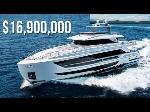 Видео: HORIZON FD110 SuperYacht Tour за 16,9 млн долларов / Роскошная быстроходная моторная яхта - ЧАСТЬ 2