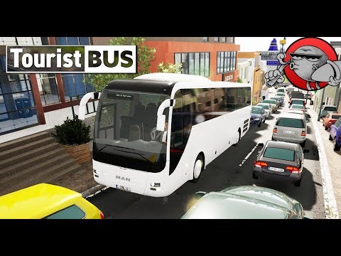 Видео: Tourist Bus Simulator #1 - ЗАСТРЯЛ В ПРОБКЕ