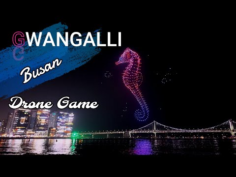 Видео: 🇰🇷 Шоу дронов на пляже Квангалли - пешеходная экскурсия по Корее 4k