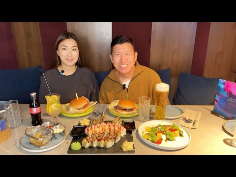 Видео: МУКБАНГ С ТУРАГЕНТОМ АЙГЕРИМ😍🌴 ШИКАРНЫЙ ОБЕД В ШИКАРНОМ РЕСТОРАНЕ  РОЛЛЫ БУРГЕРЫ mukbang не асмр 