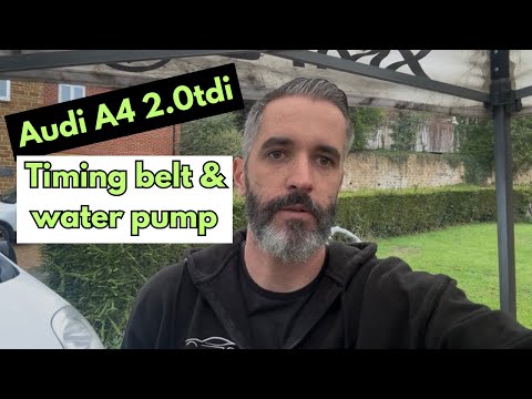 Видео: Audi A4 2.0tdi CNHC Замена ремня ГРМ и водяного насоса!