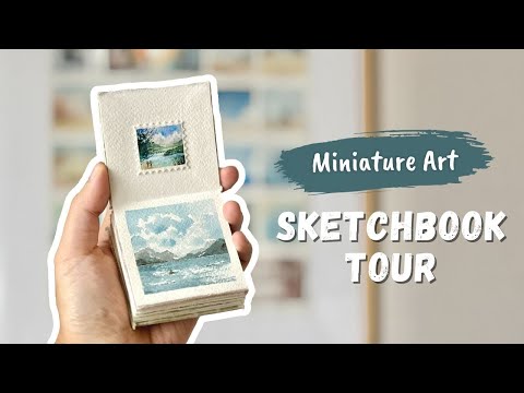 Видео: Экскурсия по моему самому маленькому альбому для рисования ✧ Истории акварельной живописи