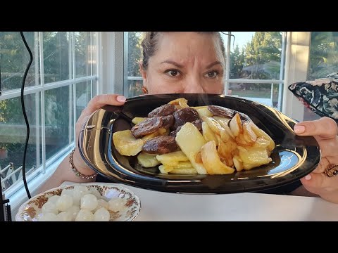 Видео: MUKBANG😊ЖАРЕНАЯ🍟КАРТОШКА С🍄ШАМПИНЬОНАМИ|MUKBANG FRIED POTATOES WITH MUSHROOMS #мукбанг#noTalking