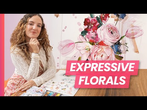 Видео: Создайте выразительные цветочные композиции в смешанной технике менее чем за 1 час (живой мастер-...