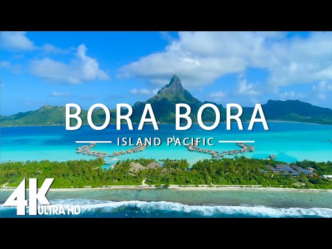 Видео: FLYING OVER BORA BORA (4K UHD) — Расслабляющая музыка и красивые видеоролики о природе — 4K Video