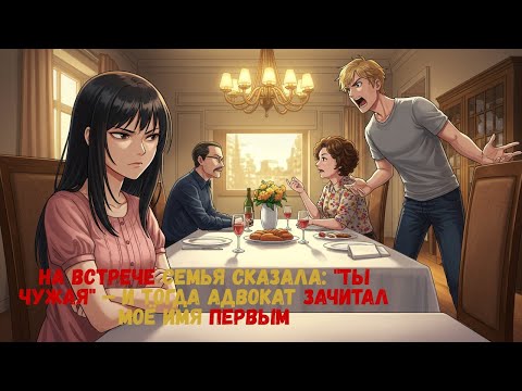 Видео: На встрече семья сказала: "Ты чужая" — и тогда адвокат зачитал моё имя первым