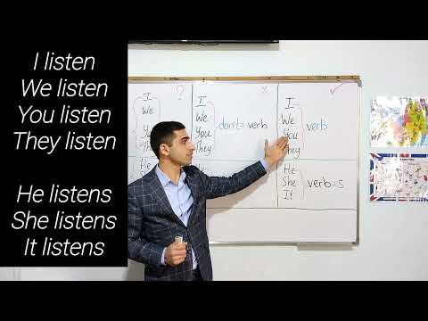 Видео: English grammar.Present Simple.(He/She/It).Омузиши забони англиси.Замони хозираи одди.Шахсхои сеюм.