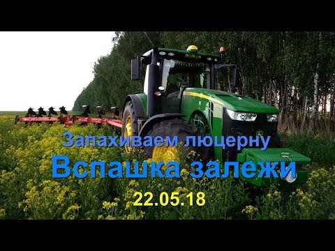 Видео: Запахиваем люцерну Вспашка залежи  22 05 18