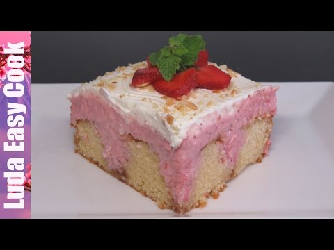 Видео: ПИРОГ ЧИЗКЕЙК С КЛУБНИКОЙ ОЧЕНЬ ВКУСНЫЙ И НЕЖНЫЙ пошаговый рецепт видео Люда Изи Кук выпечка