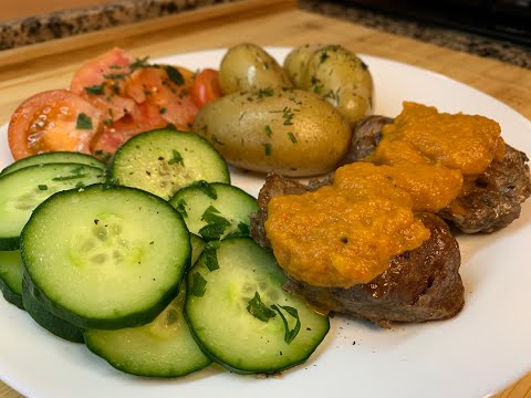 Видео: Свиные щечки с соусом !!! Pork cheeks with sauce !!! ENG RUS SUB