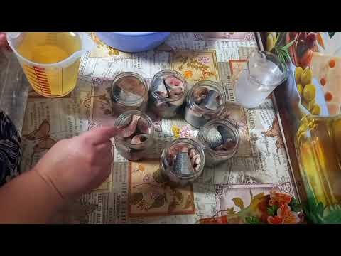 Видео: Консервы из сельди в масле в автоклаве