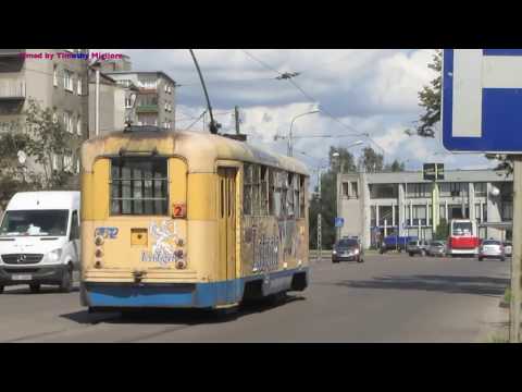 Видео: Даугавпилсский трамвай Trams in Daugavpils, Latvia 2014