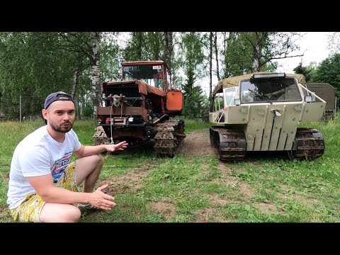 Видео: Бюджетный гусеничный вездеход и ДТ75 на японском V8 в болоте!