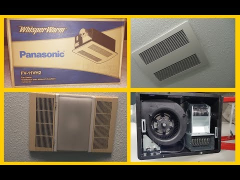 Видео: Bath Fan Panasonic with Heater. Installation. Установка вытяжки в ванной