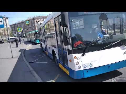 Видео: Троллейбус Тролза Мегаполис №6401 по 50