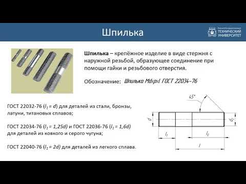 Видео: 13. Резьбовые соединения. Крепежные изделия