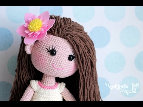 Видео: Crochet doll hair tutorial/Как прикрепить волосы вязаной кукле