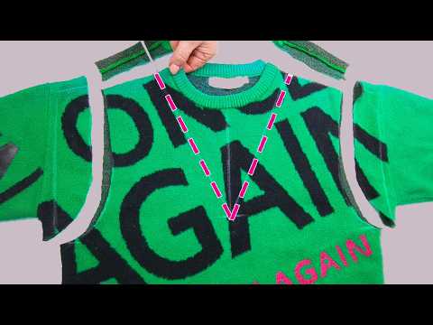 Видео: Не выбрасывайте старый свитер — посмотрите, что я сделала!✅