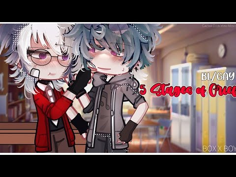 Видео: [ОЗВУЧКА НА РУССКОМ]"5 Стадий горя"~|•| gacha мини-фильм //яой🏳‍🌈//