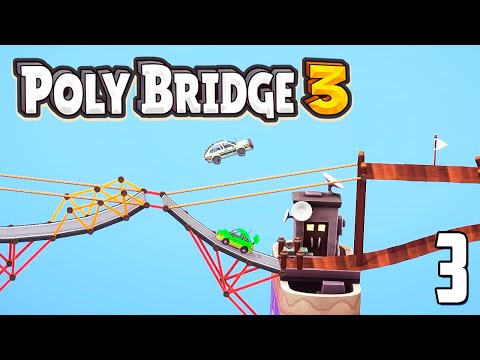 Видео: Летающий DeLorean! 😐 | Poly Bridge 3 | Часть 3