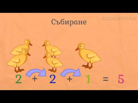 Видео: Събиране на три числа - Математика 1 клас | academico