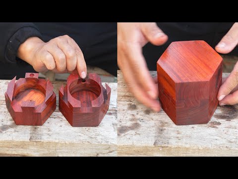 Видео: Сделайте коробку с соединениями типа «ласточкин хвост» на всех шести сторонах.