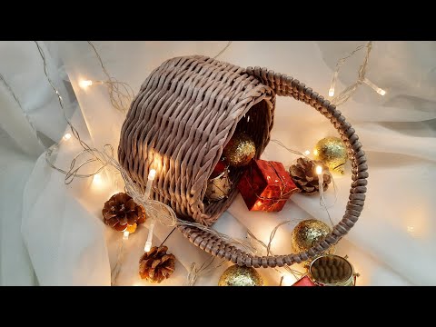Видео: "КОРЗИНКА" из бумажных трубочек