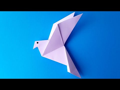 Видео: Птица ОРИГАМИ Голубь из бумаги | Поделки из бумаги | Оригами из бумаги | ORIGAMI Bird paper Tutorial