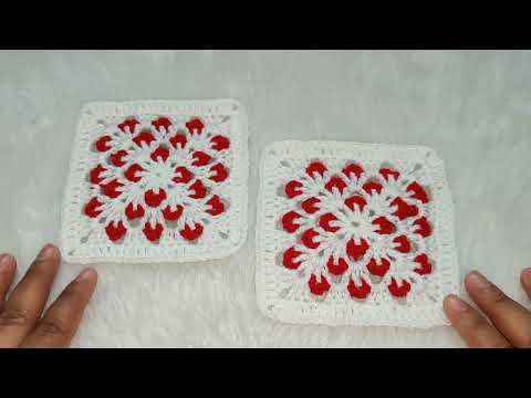 Видео: Урок вязания крючком бабушкиного квадрата (Вязание крючком бабушкиного квадрата)